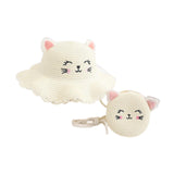 Maxbell Straw Hat and Small Bag Set Sun Hat for Outdoor Activities Vocations Holiday White