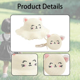 Maxbell Straw Hat and Small Bag Set Sun Hat for Outdoor Activities Vocations Holiday White