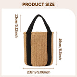 Maxbell Bucket Bag Woven Lightweight Multifunctional Handbag for Travel Parties Keys Light Brown