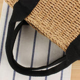 Maxbell Bucket Bag Woven Lightweight Multifunctional Handbag for Travel Parties Keys Light Brown