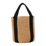 Maxbell Bucket Bag Woven Lightweight Multifunctional Handbag for Travel Parties Keys Light Brown