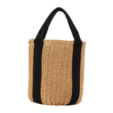 Maxbell Bucket Bag Woven Lightweight Multifunctional Handbag for Travel Parties Keys Light Brown