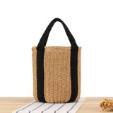 Maxbell Bucket Bag Woven Lightweight Multifunctional Handbag for Travel Parties Keys Light Brown