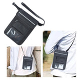 Maxbell Passport Holder Wallet Lanyard with RFID Sleeves Around Neck with Long Strap