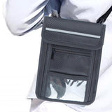 Maxbell Passport Holder Wallet Lanyard with RFID Sleeves Around Neck with Long Strap