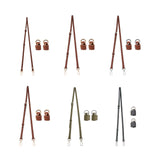 Maxbell Purse Strap PU Leather Bag Strap for Shoulder Handbags Cross Body Bag Clutch Width 0.9cm Brown Golden Buckle