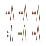 Maxbell Purse Strap PU Leather Bag Strap for Shoulder Handbags Cross Body Bag Clutch Width 0.9cm Brown Golden Buckle