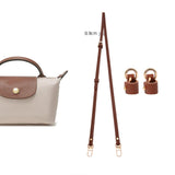 Maxbell Purse Strap PU Leather Bag Strap for Shoulder Handbags Cross Body Bag Clutch Width 0.9cm Brown Golden Buckle