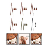Maxbell Purse Strap PU Leather Bag Strap for Shoulder Handbags Cross Body Bag Clutch Width 0.9cm Brown Golden Buckle