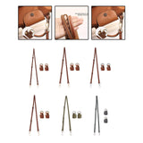 Maxbell Purse Strap PU Leather Bag Strap for Shoulder Handbags Cross Body Bag Clutch Width 0.9cm Brown Golden Buckle