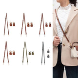 Maxbell Purse Strap PU Leather Bag Strap for Shoulder Handbags Cross Body Bag Clutch Width 0.9cm Brown Golden Buckle