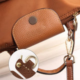 Maxbell Purse Strap PU Leather Bag Strap for Shoulder Handbags Cross Body Bag Clutch Width 0.9cm Brown Golden Buckle