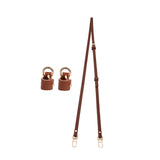Maxbell Purse Strap PU Leather Bag Strap for Shoulder Handbags Cross Body Bag Clutch Width 0.9cm Brown Golden Buckle
