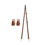 Maxbell Purse Strap PU Leather Bag Strap for Shoulder Handbags Cross Body Bag Clutch Width 0.9cm Brown Golden Buckle