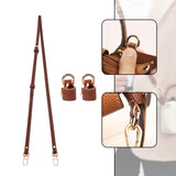 Maxbell Purse Strap PU Leather Bag Strap for Shoulder Handbags Cross Body Bag Clutch Width 0.9cm Brown Golden Buckle
