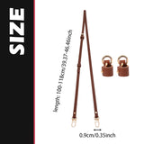 Maxbell Purse Strap PU Leather Bag Strap for Shoulder Handbags Cross Body Bag Clutch Width 0.9cm Brown Golden Buckle