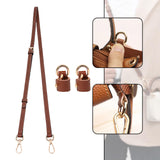 Maxbell Purse Strap PU Leather Bag Strap for Shoulder Handbags Cross Body Bag Clutch Width 1.2cm Brown Golden Buckle