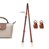 Maxbell Purse Strap PU Leather Bag Strap for Shoulder Handbags Cross Body Bag Clutch Width 1.2cm Brown Golden Buckle