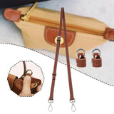 Maxbell Purse Strap PU Leather Bag Strap for Shoulder Handbags Cross Body Bag Clutch Width 1.2cm Brown Silver Buckle