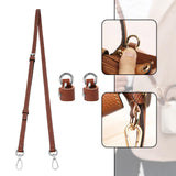 Maxbell Purse Strap PU Leather Bag Strap for Shoulder Handbags Cross Body Bag Clutch Width 1.2cm Brown Silver Buckle