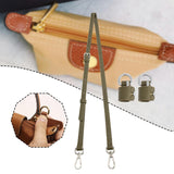 Maxbell Purse Strap PU Leather Bag Strap for Shoulder Handbags Cross Body Bag Clutch Width 1.4cm Green Silver Buckle