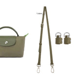 Maxbell Purse Strap PU Leather Bag Strap for Shoulder Handbags Cross Body Bag Clutch Width 1.4cm Green Silver Buckle