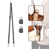 Maxbell Purse Strap PU Leather Bag Strap for Shoulder Handbags Cross Body Bag Clutch Width 1.2cm Grey Silver Buckle