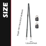 Maxbell Purse Strap PU Leather Bag Strap for Shoulder Handbags Cross Body Bag Clutch Width 1.2cm Grey Silver Buckle