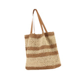 Maxbell Woven Tote Bag Casual Supplies Beach Shoulder Bag for Outings Gift Traveling