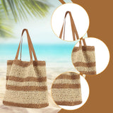 Maxbell Woven Tote Bag Casual Supplies Beach Shoulder Bag for Outings Gift Traveling