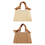 Maxbell Beach Bag for Women Retro Design Supplies Handbag for Birthday Holiday Daily Beige