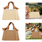 Maxbell Beach Bag for Women Retro Design Supplies Handbag for Birthday Holiday Daily Beige