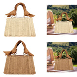 Maxbell Beach Bag for Women Retro Design Supplies Handbag for Birthday Holiday Daily Beige