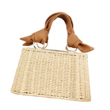 Maxbell Beach Bag for Women Retro Design Supplies Handbag for Birthday Holiday Daily Beige