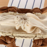 Maxbell Beach Bag for Women Retro Design Supplies Handbag for Birthday Holiday Daily Beige