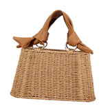 Maxbell Beach Bag for Women Retro Design Supplies Handbag for Birthday Holiday Daily Brown