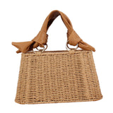 Maxbell Beach Bag for Women Retro Design Supplies Handbag for Birthday Holiday Daily Brown