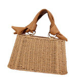 Maxbell Beach Bag for Women Retro Design Supplies Handbag for Birthday Holiday Daily Brown