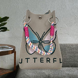 Maxbell Women Knit Bucket Bag Chic Ladies Shoulder Purse for Shopping Travel Holiday Khaki