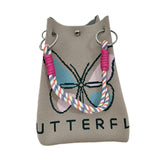 Maxbell Women Knit Bucket Bag Chic Ladies Shoulder Purse for Shopping Travel Holiday Khaki