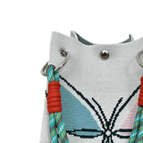 Maxbell Women Knit Bucket Bag Chic Ladies Shoulder Purse for Shopping Travel Holiday Beige