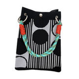 Maxbell Knitted Handbag Reusable Casual Soft Shopping Pouch for Daily Vacation Beach Black