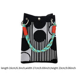 Maxbell Knitted Handbag Reusable Casual Soft Shopping Pouch for Daily Vacation Beach Black