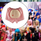 Maxbell Humorous Halloween Props Prank Costume Accessory Mens Funny Fake Butt Shorts