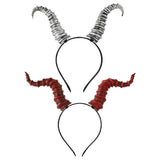 Maxbell Devil Horns Headband Halloween Costume for Fancy Dress Halloween Performance Silver Horns