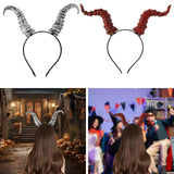 Maxbell Devil Horns Headband Halloween Costume for Fancy Dress Halloween Performance Silver Horns