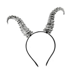 Maxbell Devil Horns Headband Halloween Costume for Fancy Dress Halloween Performance Silver Horns