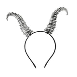 Maxbell Devil Horns Headband Halloween Costume for Fancy Dress Halloween Performance Silver Horns