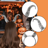 Maxbell Devil Horns Headband Halloween Costume for Fancy Dress Halloween Performance Silver Horns