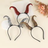 Maxbell Devil Horns Headband Halloween Costume for Fancy Dress Halloween Performance Silver Horns